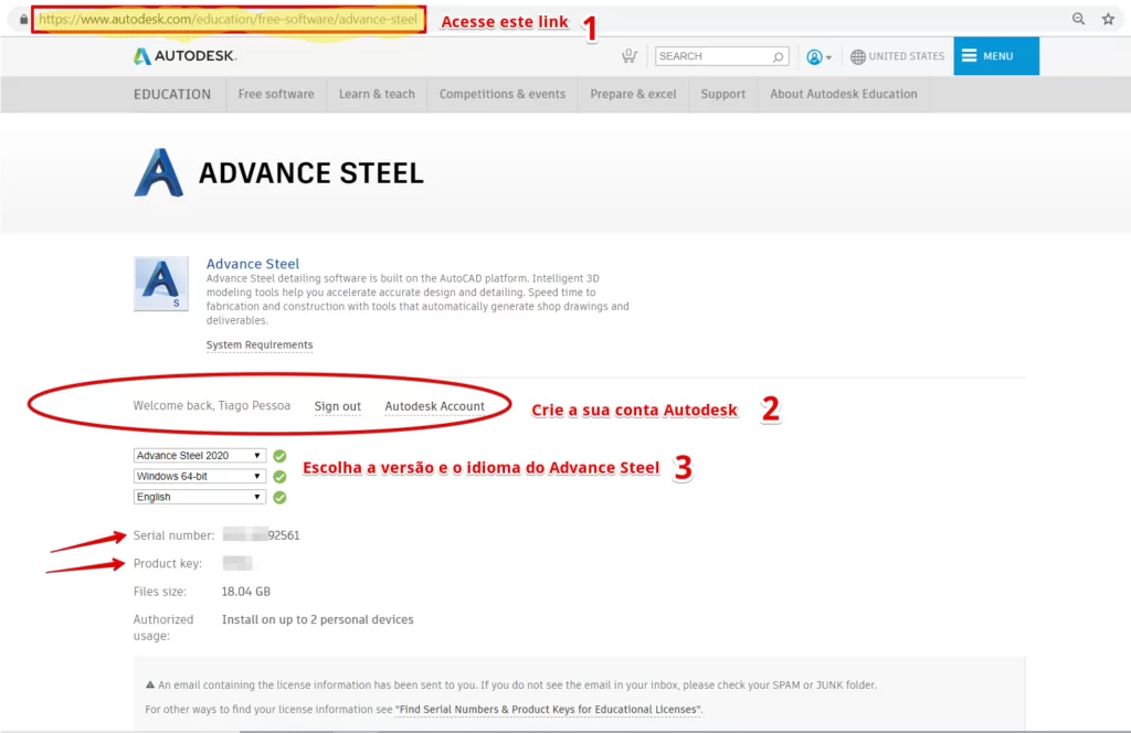 advance steel download